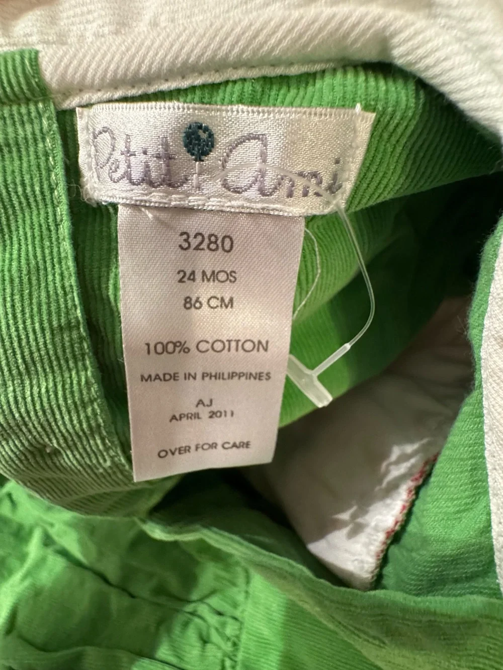 Green Smocked Holiday Kids Dress